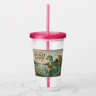 Socially Elusive Nessie Cosy Cryptid Loch Ness  Acrylic Tumbler
