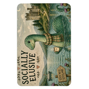 Socially Elusive Nessie Cosy Cryptid Loch Ness Magnet