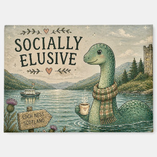Socially Elusive Nessie Cosy Cryptid Loch Ness Magnet