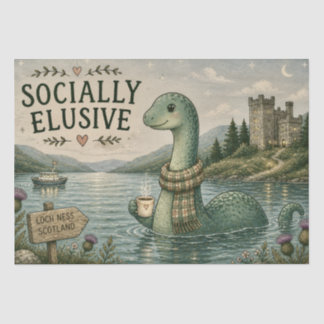Socially Elusive Nessie Cosy Cryptid Loch Ness Tissue Paper