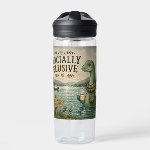 Socially Elusive Nessie Cosy Cryptid Loch Ness  Water Bottle