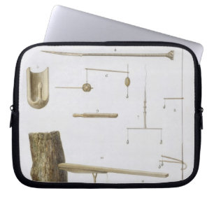 Society Islands: pangas, fishing hooks and other t Laptop Sleeve