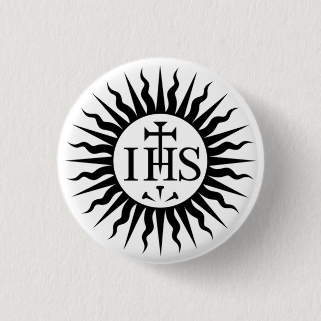 Society of Jesus (Jesuits) Logo 3 Cm Round Badge (Front)