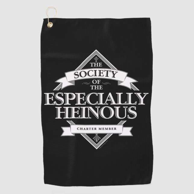 Society of The Especially Heinous Golf Towel (Front)