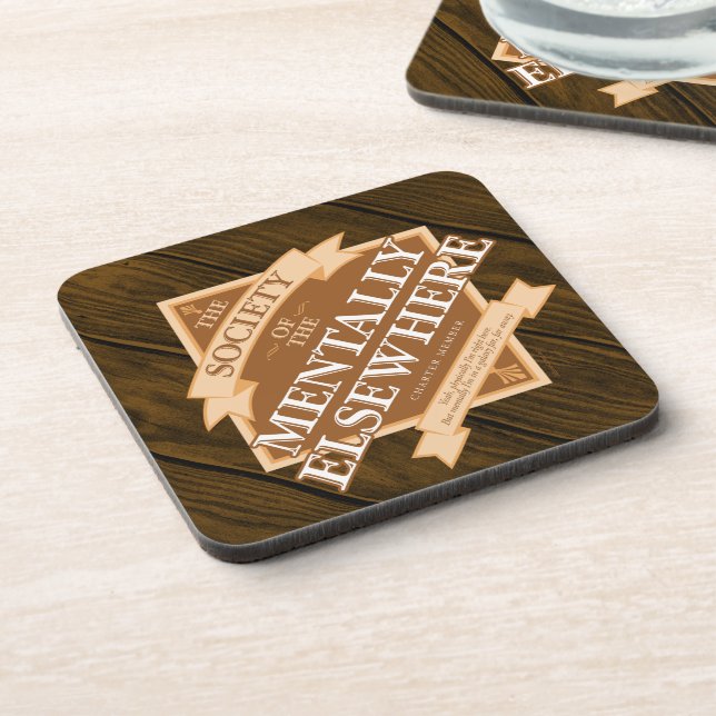 Society of The Mentally Elsewhere Coaster (Left Side)