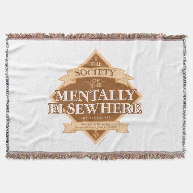 Society of The Mentally Elsewhere Throw Blanket (Front)