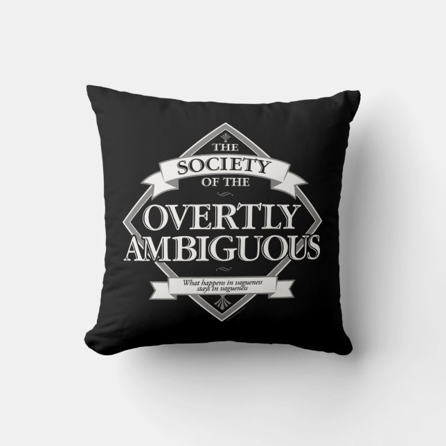 Society of The Overtly Ambiguous Cushion (Front)