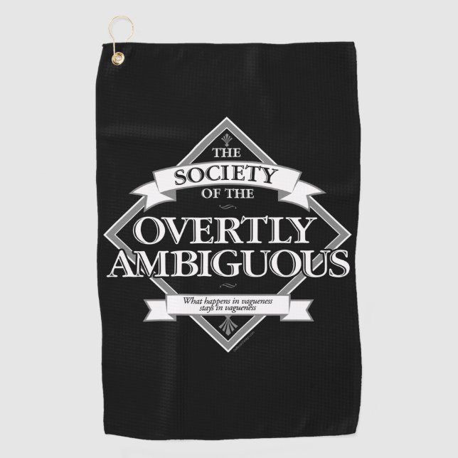 Society of The Overtly Ambiguous Golf Towel (Front)