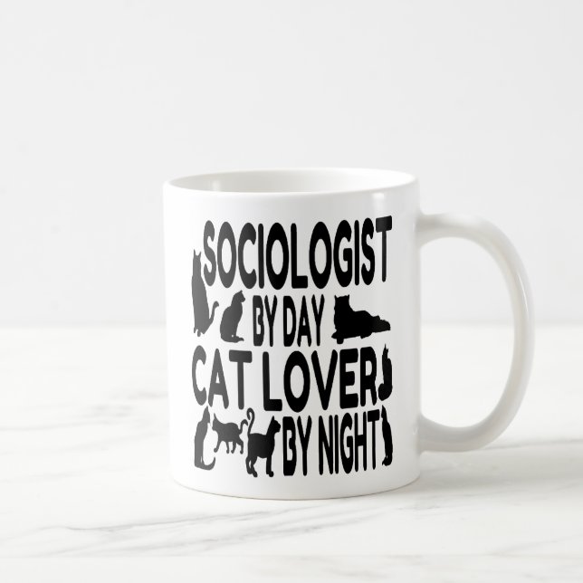 Sociologist Loves Cats Coffee Mug (Right)