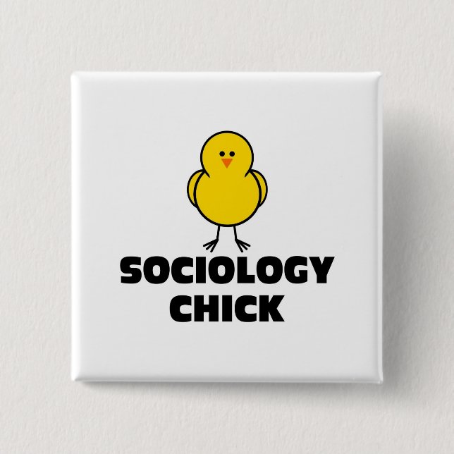 Sociology CHick 15 Cm Square Badge (Front)