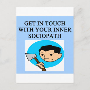 SOCIOPATH POSTCARD