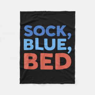 Sock Blue Bed Funny Meme _1  Fleece Blanket
