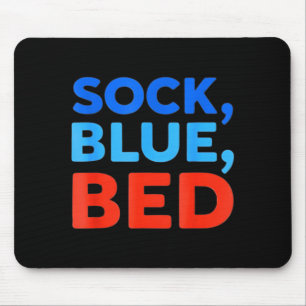 Sock Blue Bed Funny Meme  Mouse Pad
