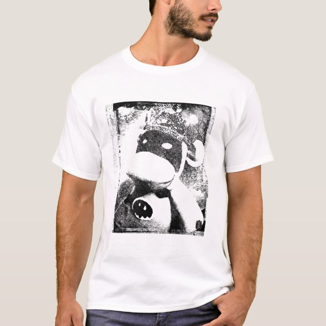 Sock doll handmade Monkey Character Graphic tee. T-Shirt (Front)