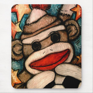 SOCK-er Monkey Mouse Pad