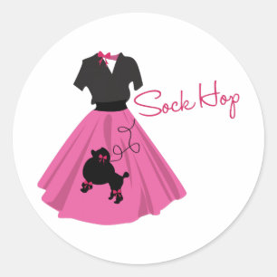 Sock Hop Classic Round Sticker