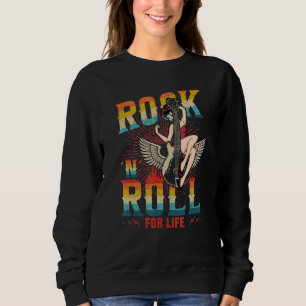Sock Hop Costume Rock 'n' Roll For Life Greaser Ba Sweatshirt