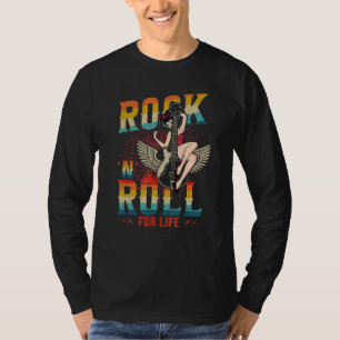 Sock Hop Costume Rock 'n' Roll For Life Greaser Ba T-Shirt