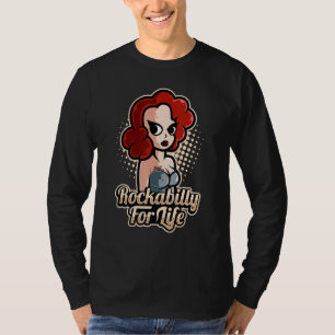 Sock Hop Costume Rockabilly For Life For Greaser B T-Shirt