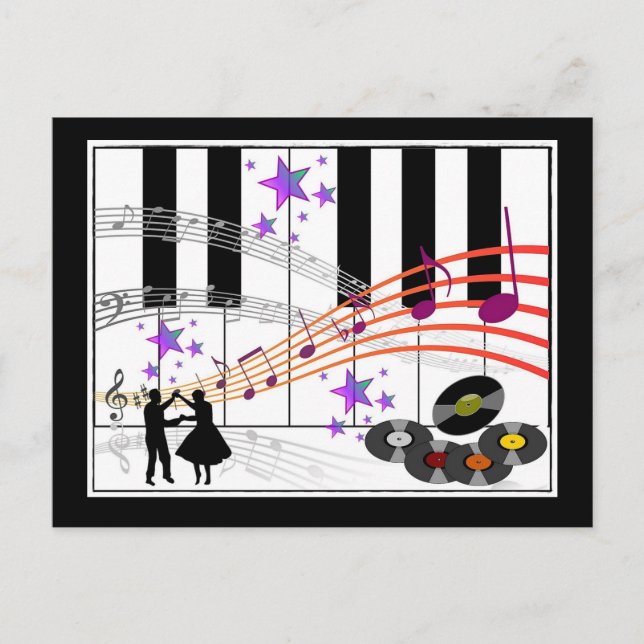 Sock Hop Nostalgia Postcard (Front)