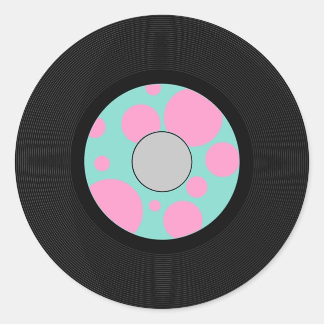 Sock Hop Party Classic Round Sticker (Front)