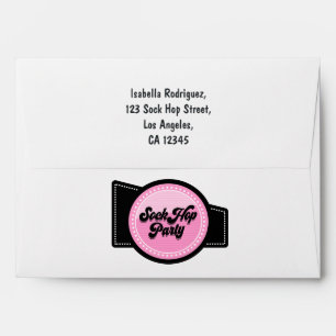 Sock Hop Party Envelope