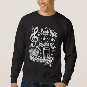 Sock Hop Party Rockabilly Retro 60s 70s Rocker Roc Sweatshirt
