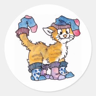 Sock Kitty Stickers