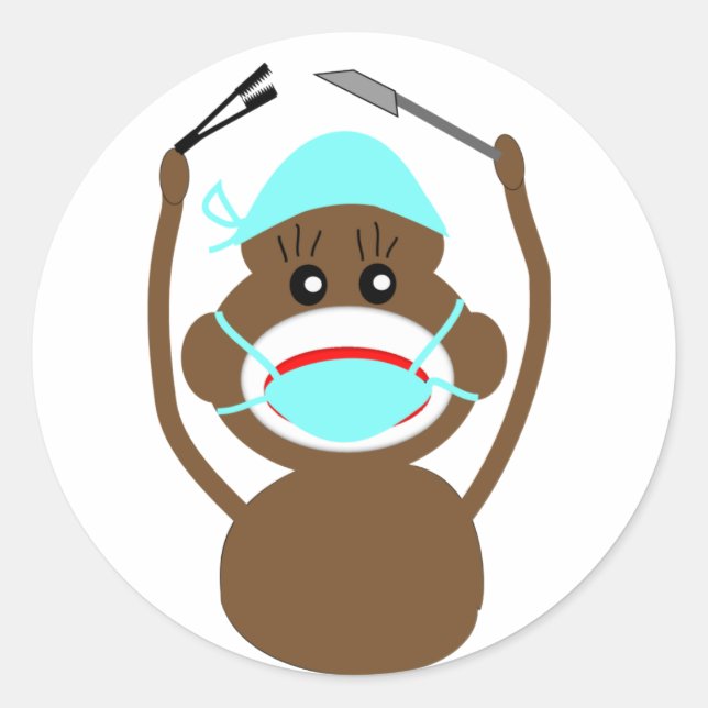 Sock Money General Surgery---Adorable Classic Round Sticker (Front)