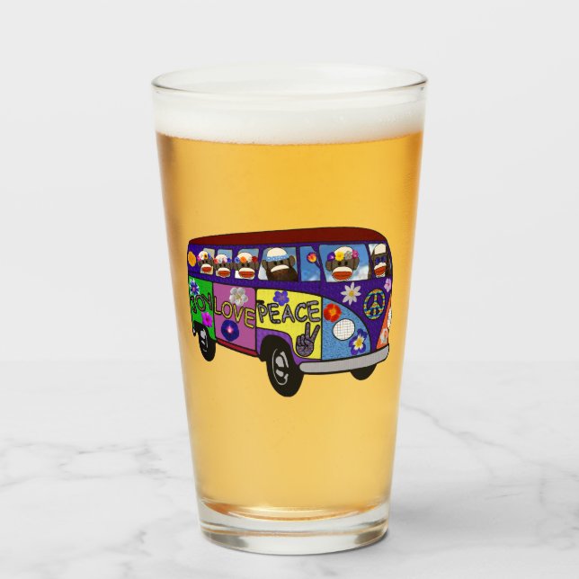 Sock Money Peace Bus Glass (Front Filled)