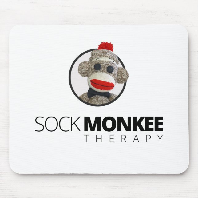 Sock Monkee Therapy - Circle Mousepad (Front)