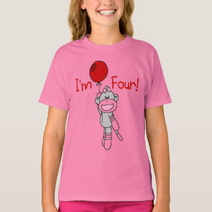 Sock Monkey 4th Birthday Tshirts and Gifts
