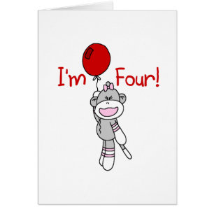 Sock Monkey 4th Birthday Tshirts and Gifts