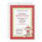 Sock Monkey 5x7 Baby Shower Invitation (Red)