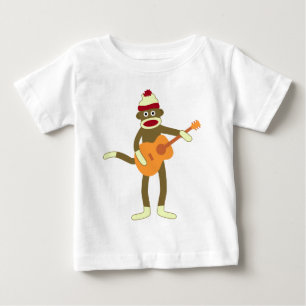 Sock Monkey Acoustic Guitar Baby T-Shirt