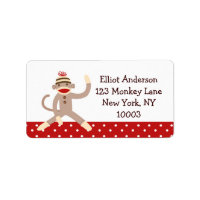 Sock Monkey Address Labels