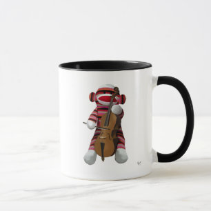 Sock Monkey and Cello 2 Mug