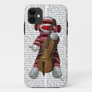 Sock Monkey and Cello Case-Mate iPhone Case