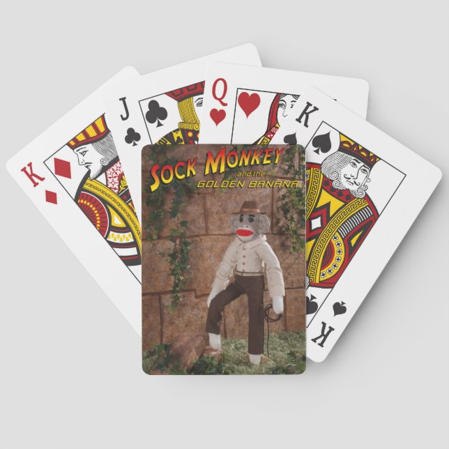 Sock Monkey and the Golden Banana Playing Cards (Back)