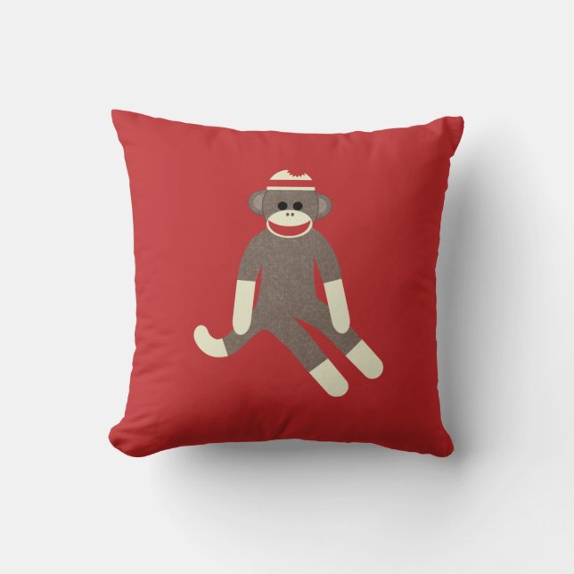 Sock Monkey Argyle pillow (Front)