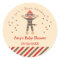 Sock Monkey Baby Shower Favour Sticker