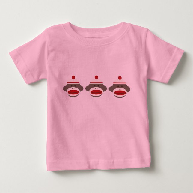 Sock Monkey Baby T-Shirt (Front)