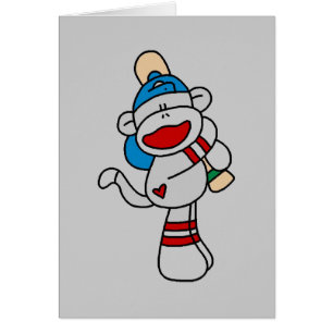 Sock Monkey Baseball At Bat Tshirts and Gifts