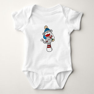 Sock Monkey Baseball At Bat Tshirts and Gifts