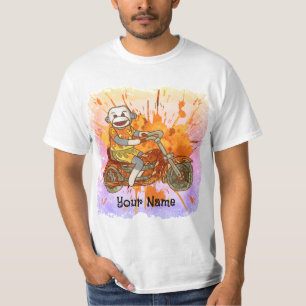 Sock Monkey Biker  t-shirt