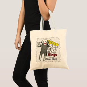 Sock Monkey Bingo Tote Bag