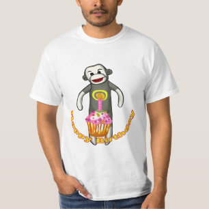Sock Monkey Birthday  t-shirt