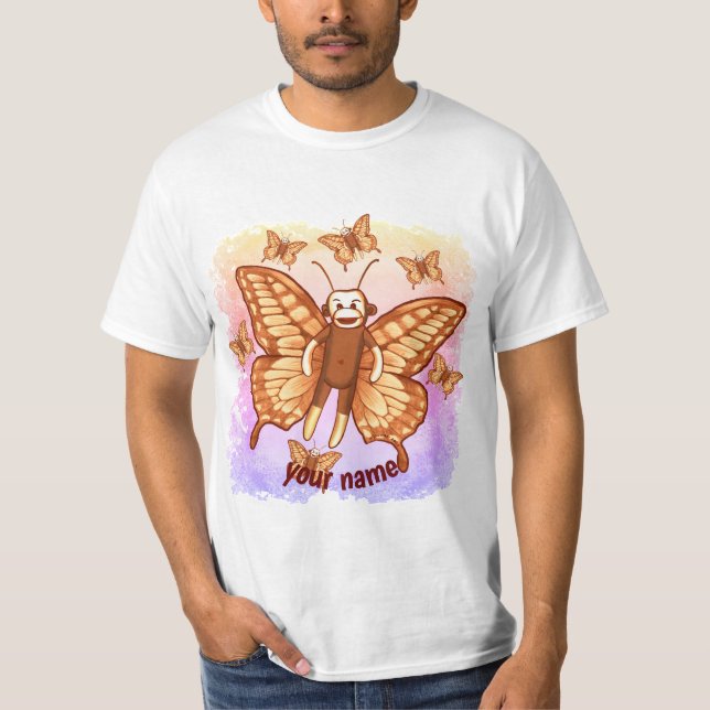 Sock Monkey Butterfly  t-Shirt (Front)