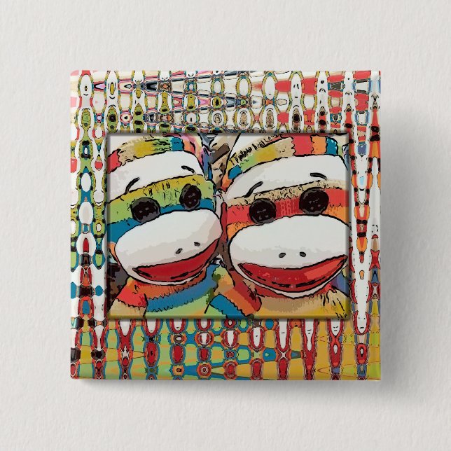 Sock Monkey Button (Front)