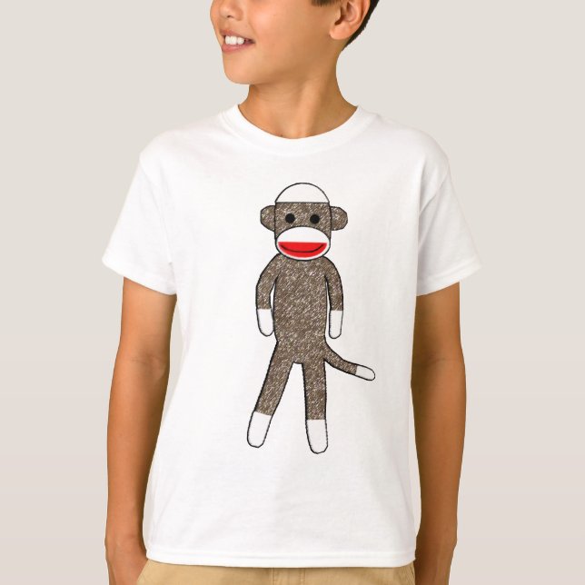 Sock Monkey by lil kolohe Jessica Kids T-Shirt (Front)